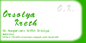 orsolya kreth business card